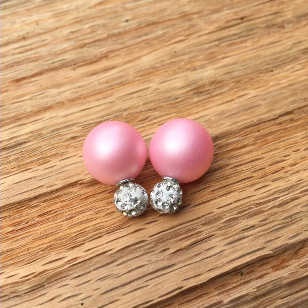 Light Pink Diamond Earring Set‎